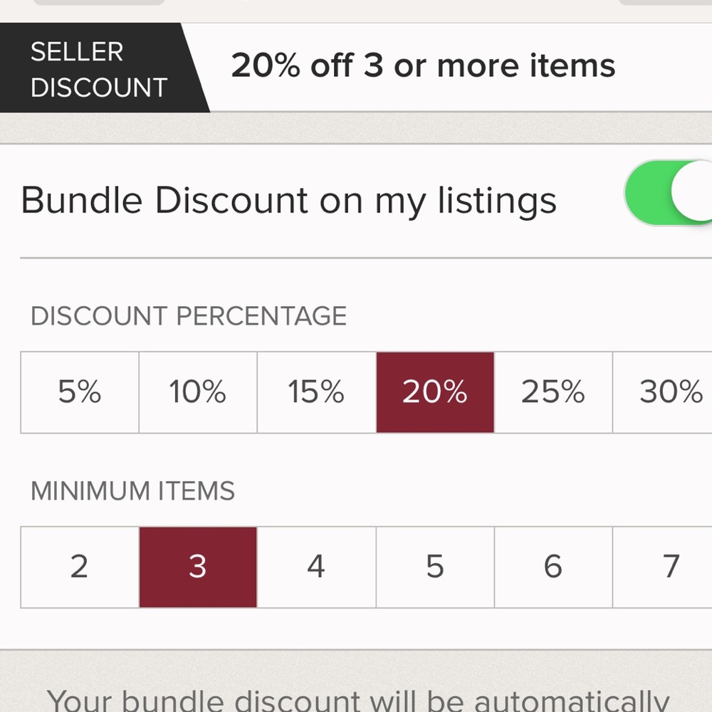 20% of of 3 or more items