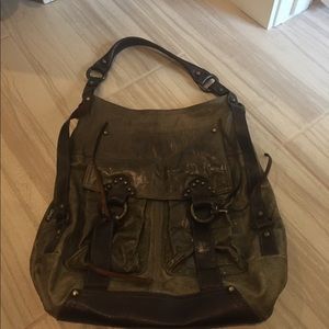 Olive green Tano over the shoulder purse