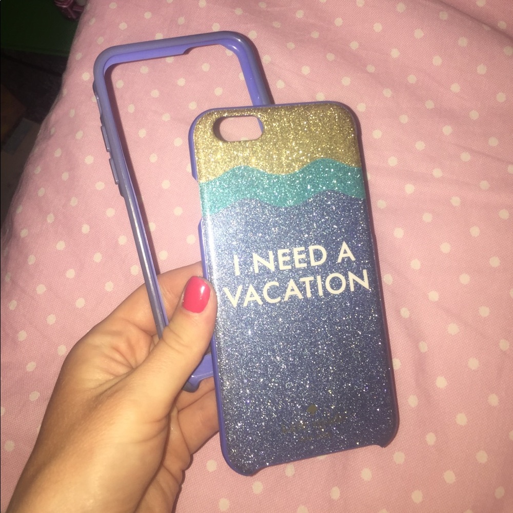 glitter Kate spade case. I Need a Vacation case
