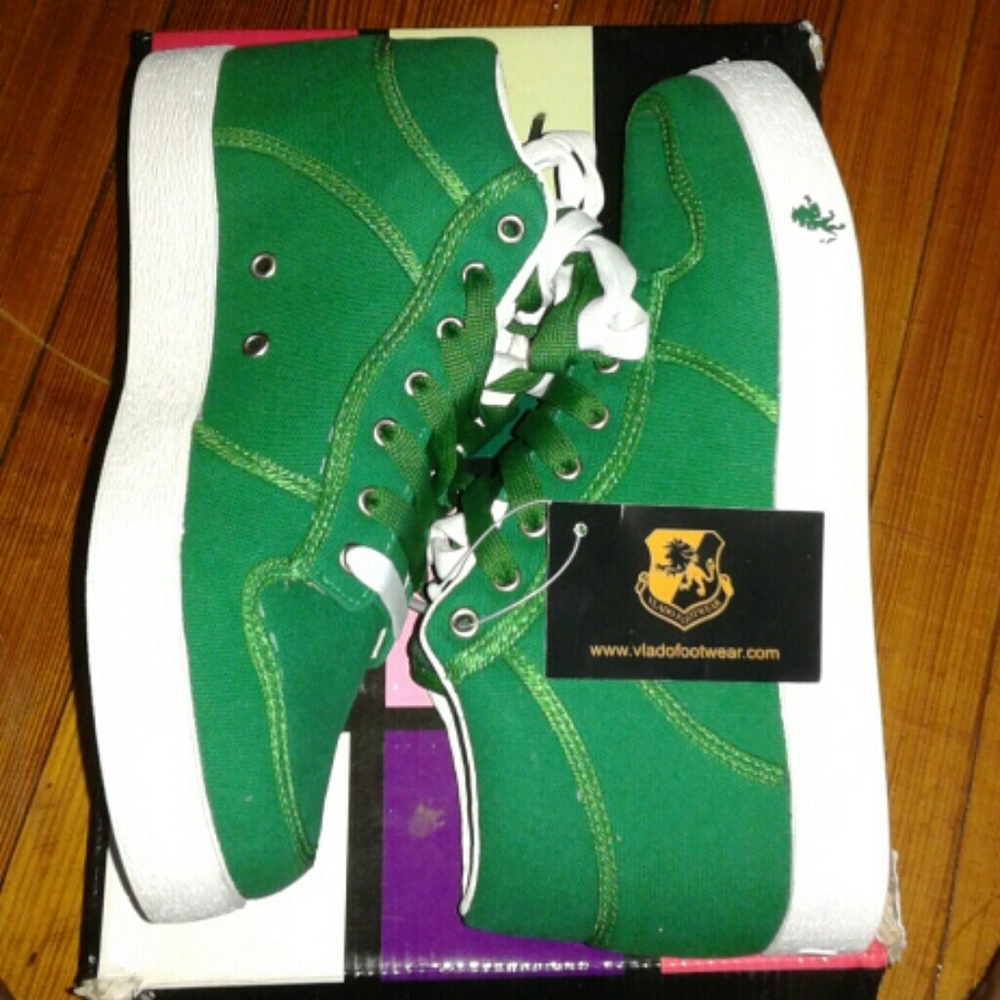 New Vado Green Sneakers Shoes Sz 9