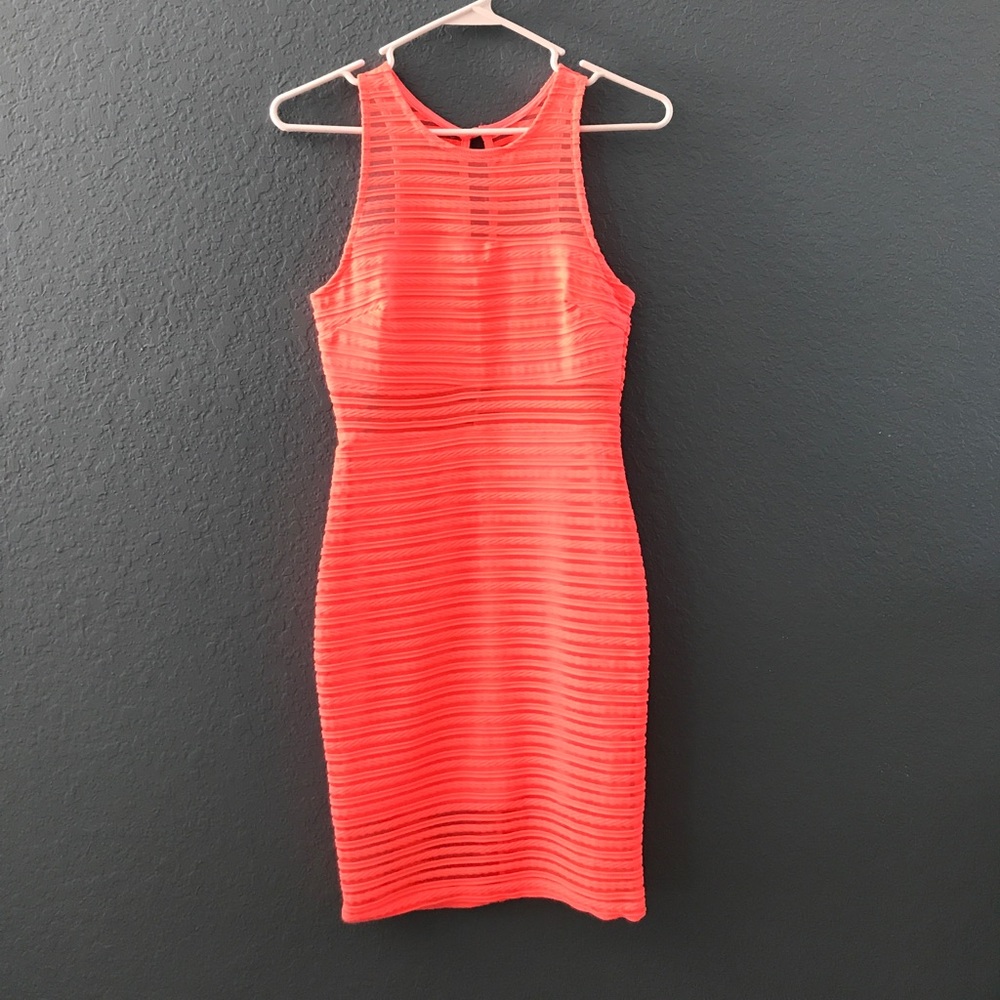 Short coral dress