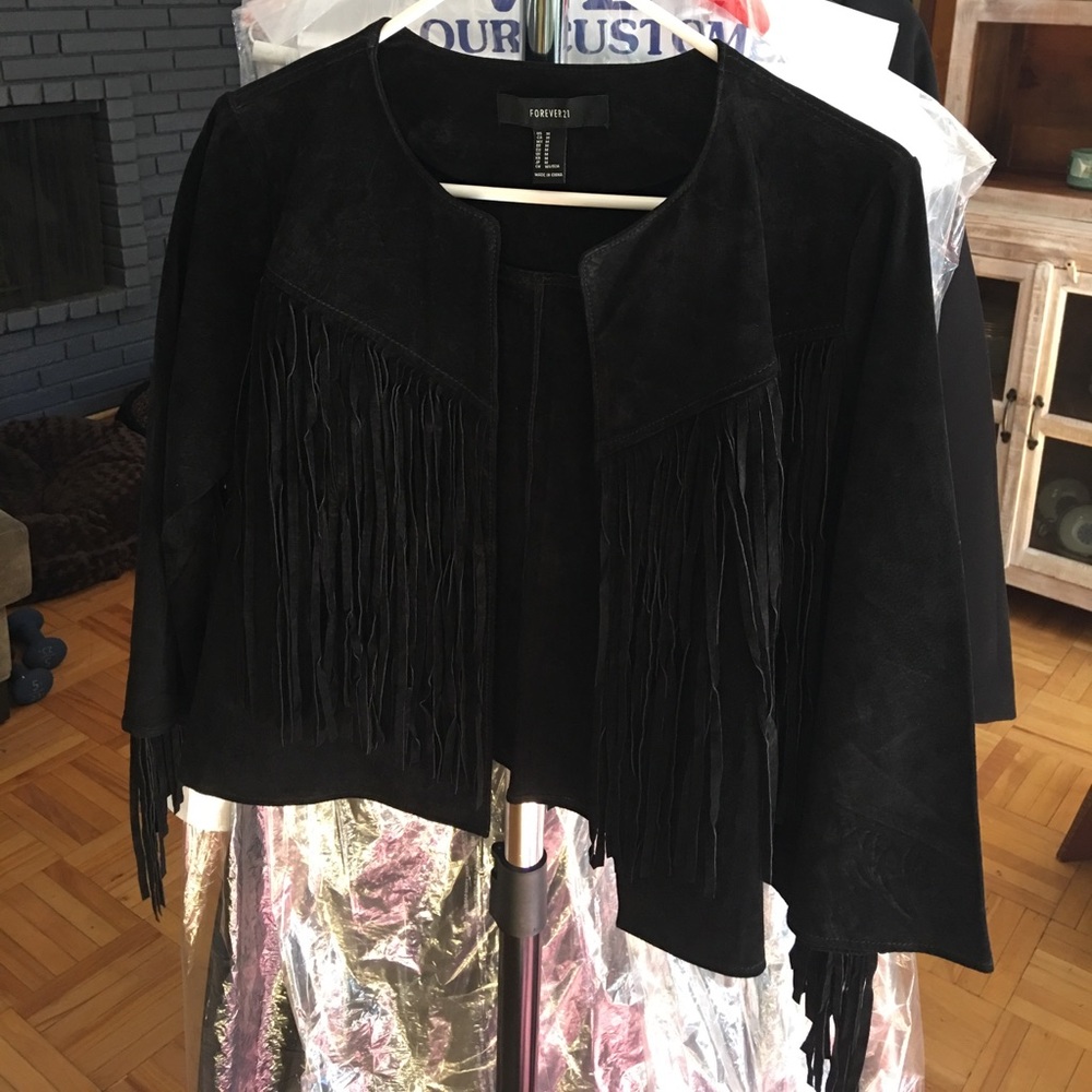 Suede Summer Jacket w/ Fringe - NEVER BEEN WORN