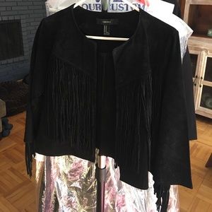 Suede Summer Jacket w/ Fringe - NEVER BEEN WORN