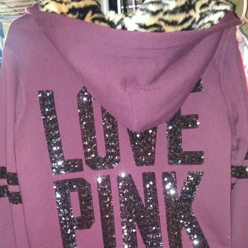 Victoria Secret pink fur lined jacket