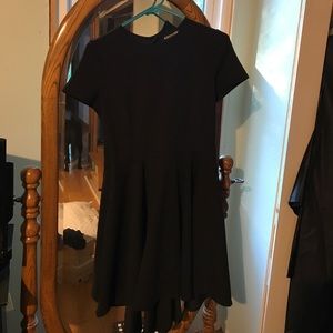 Express short sleeve black dress