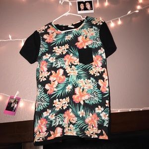 Floral PINK Pocket tee