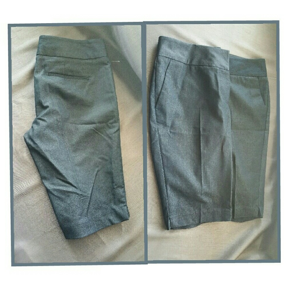 Dark Denim Sateen Bermuda Shorts