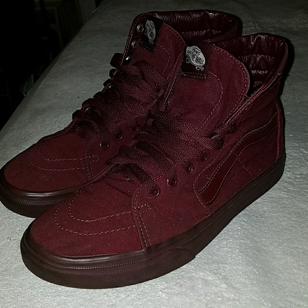 Burgundy High Top Vans