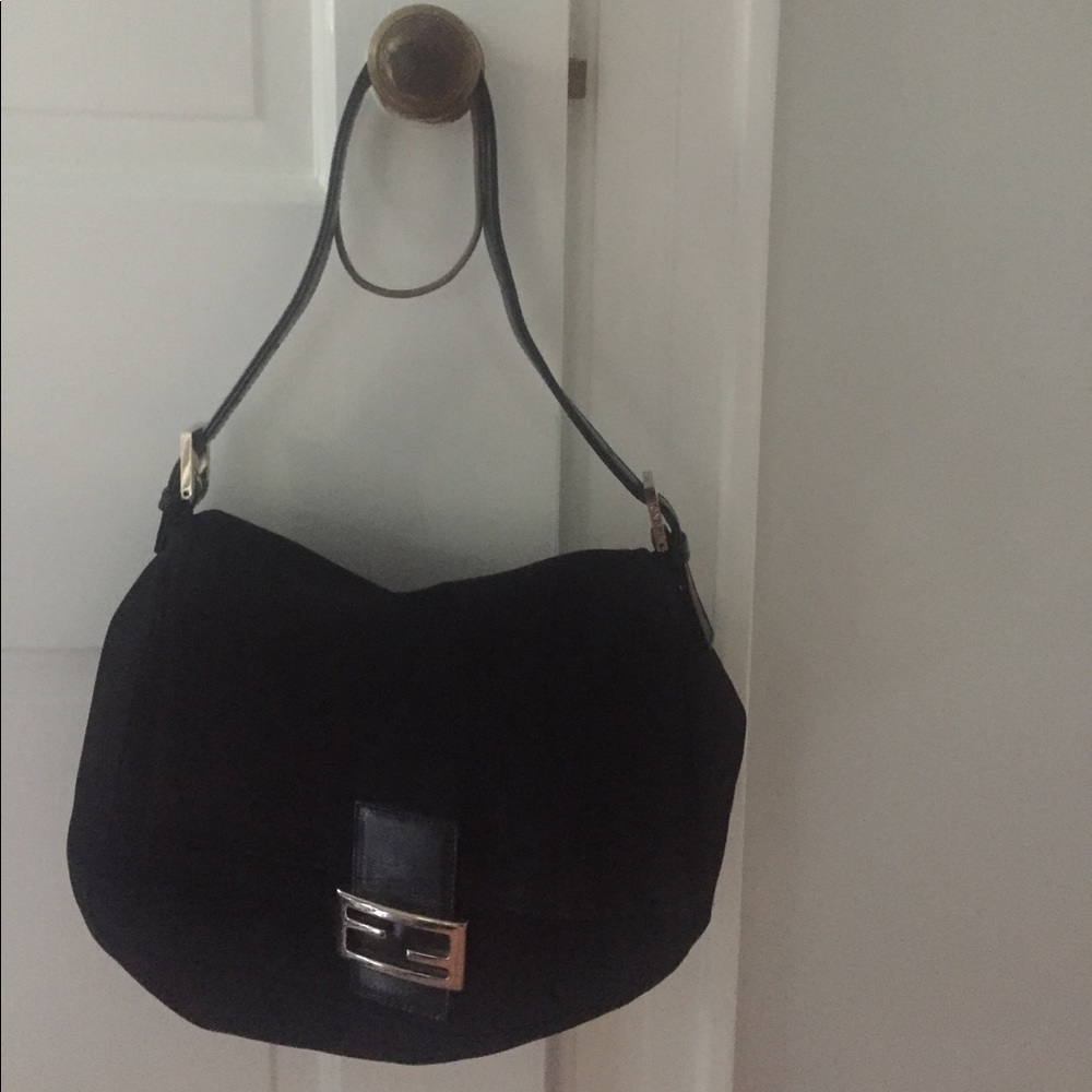Vintage microfiber baguette fendi bag