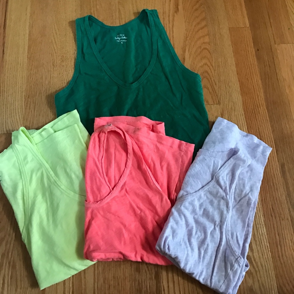 PACK OF JCREW-vintage cotton vneck tanks