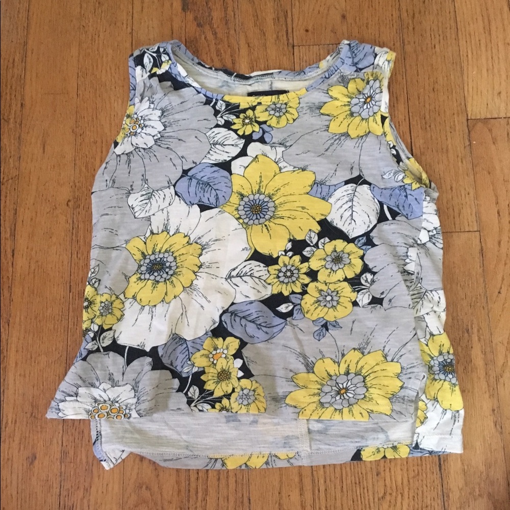 Grey Flowery Tank