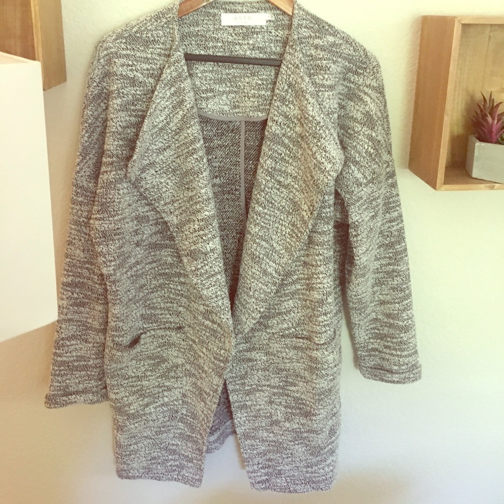 ASTR drape front sweater jacket