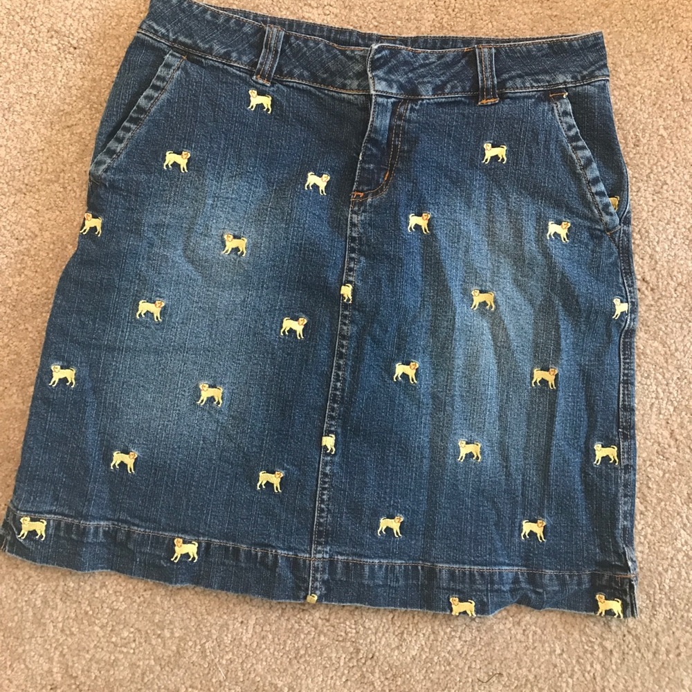 Lilly Pulitzer Bulldog Jean Skirt