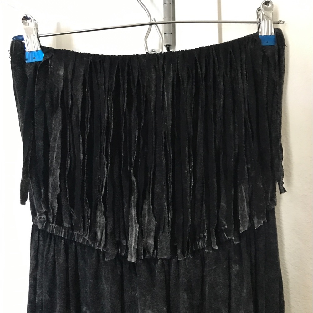 Boutique fringe high low dress