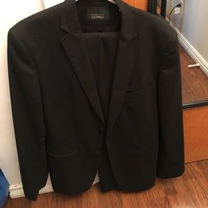 Zara black suit worn once jacket 38 waist 31