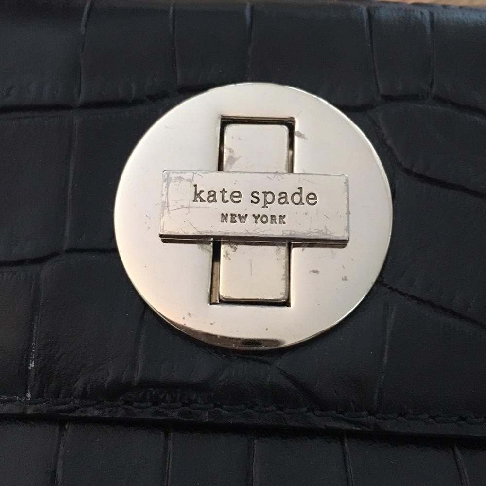 Kate spade black python clutch - Picture 3 of 5