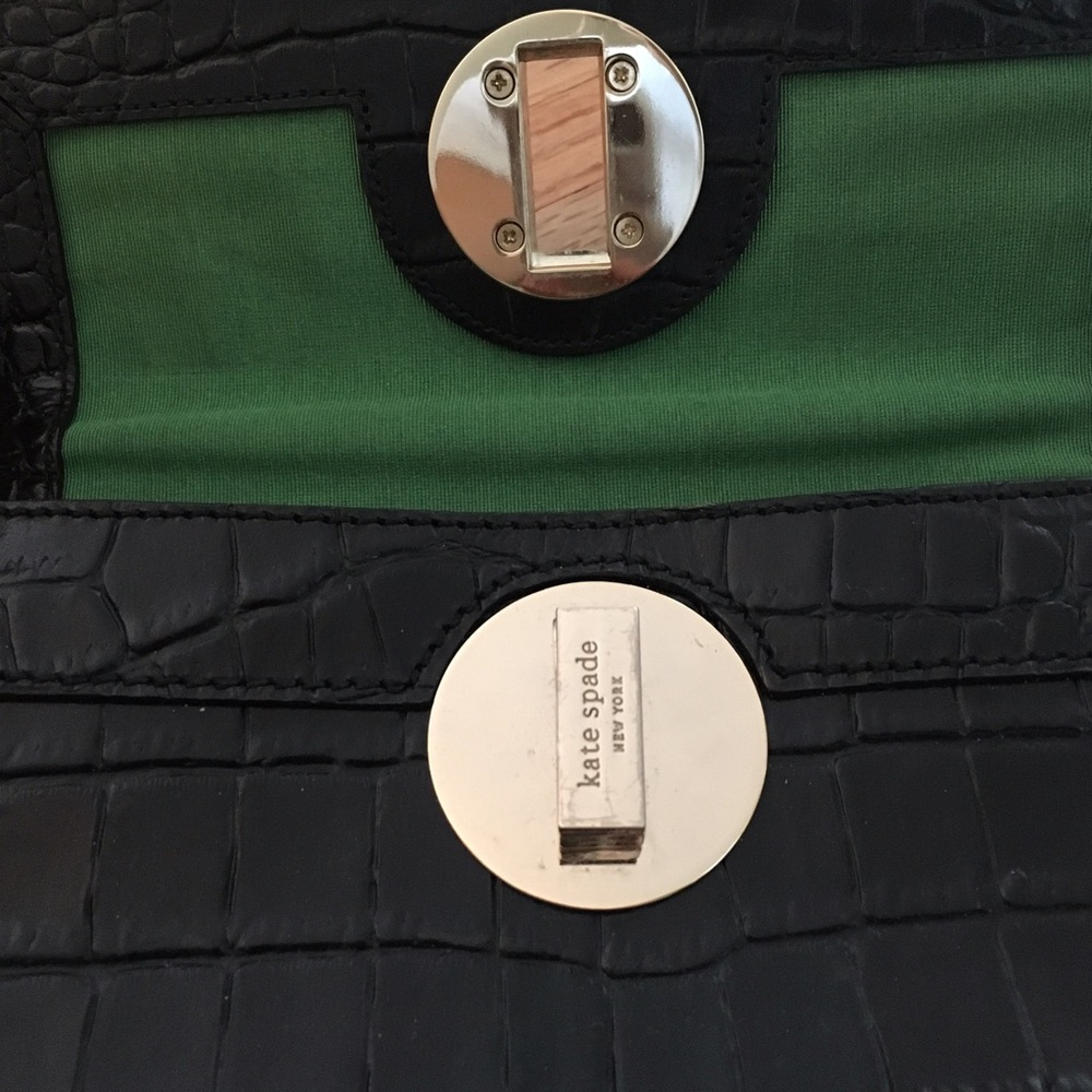 Kate spade black python clutch - Picture 4 of 5