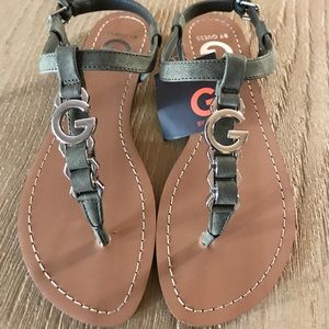 G by Guess suede sandal size 8 with silver emblem