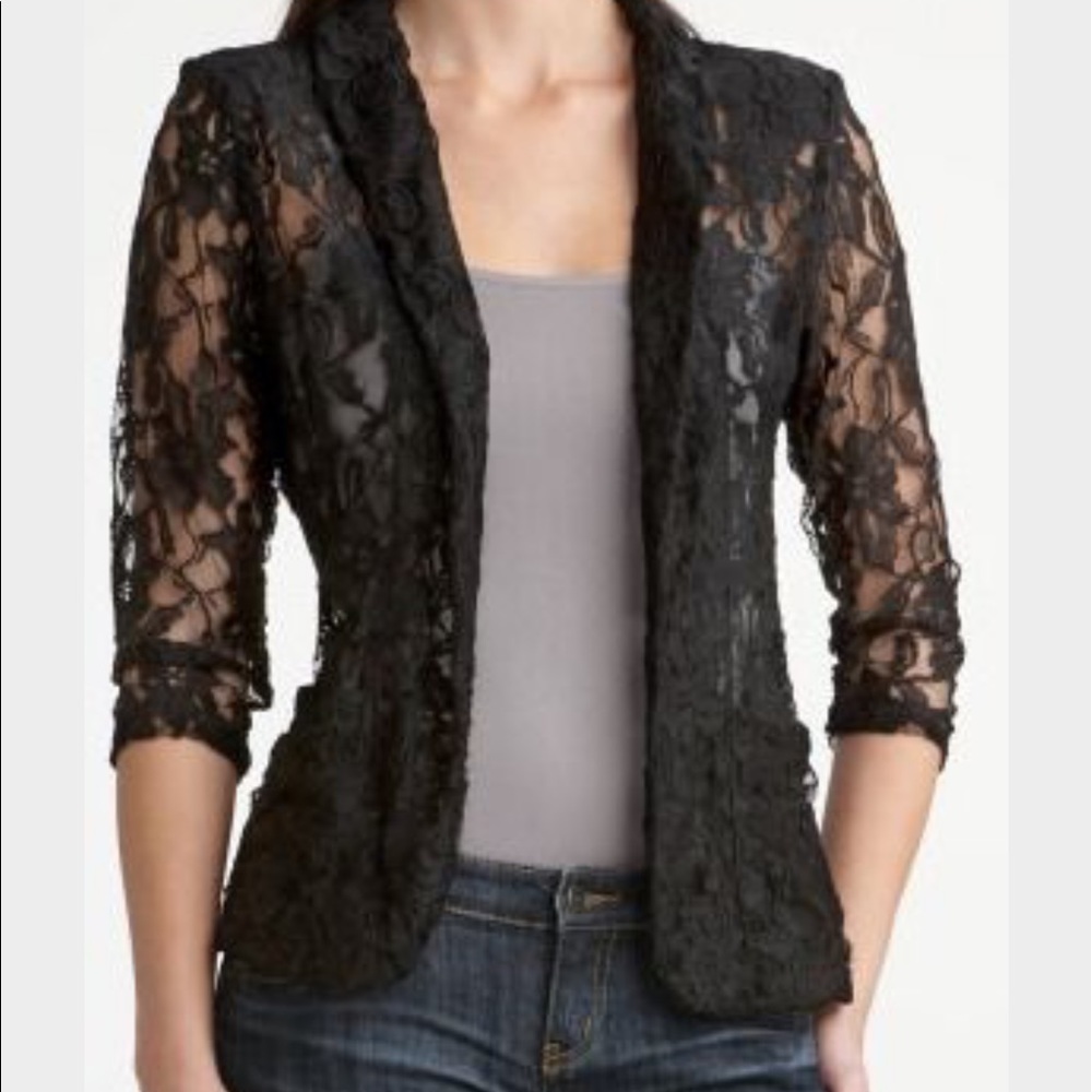 Black lace blazer