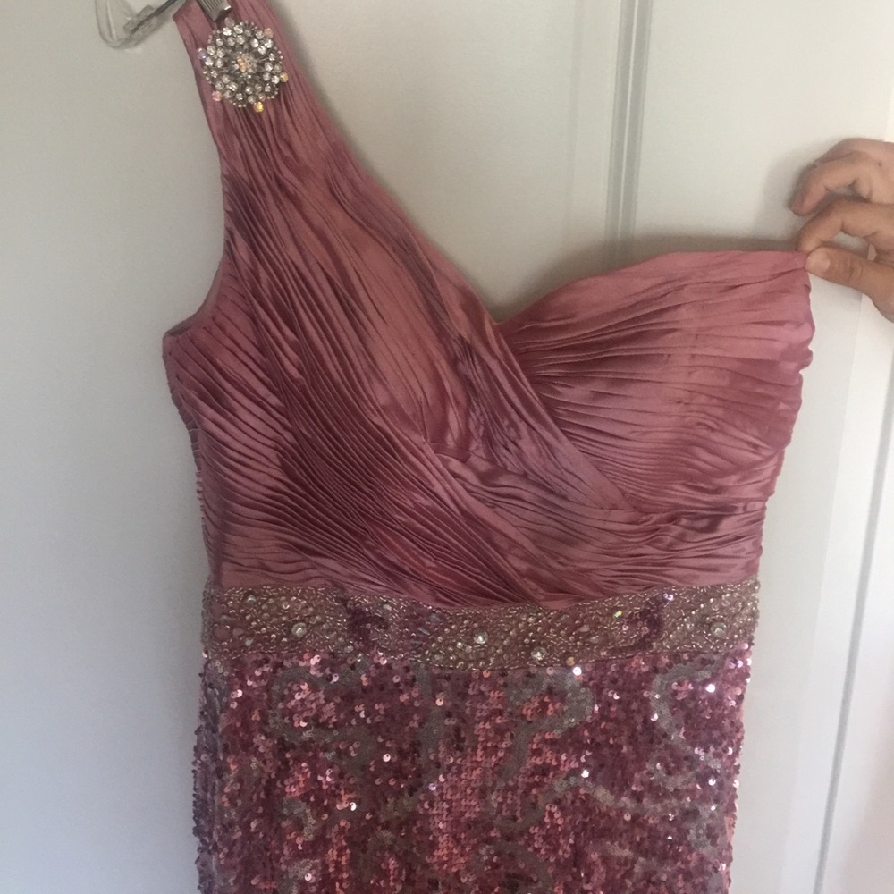 Dusty Rose sequined dress worn once