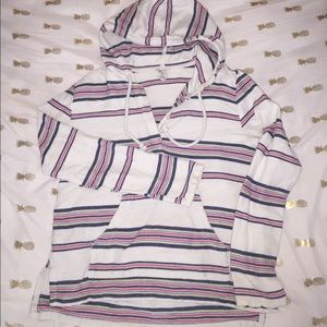 Colorful striped poncho- barely used