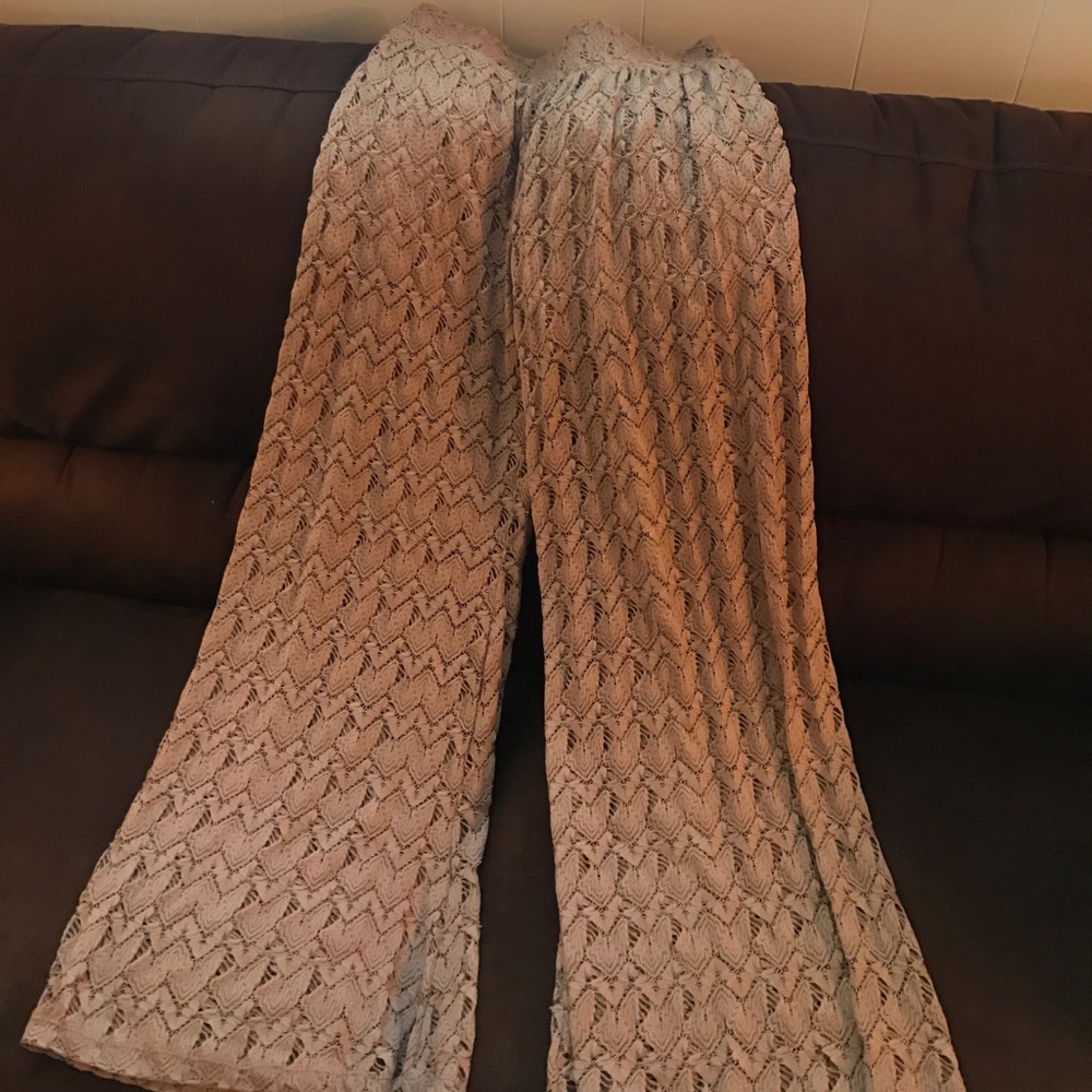 Light long flair pants