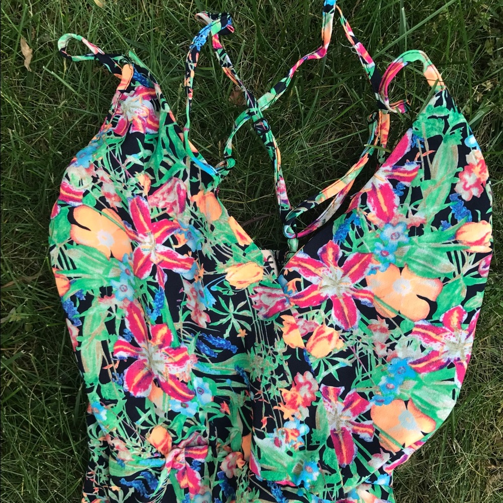 Tropical Printed Summer Strappy Dress