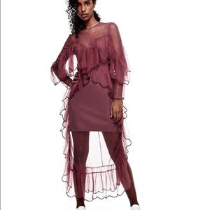 Daya By Zendaya Mesh Ruffle Dress