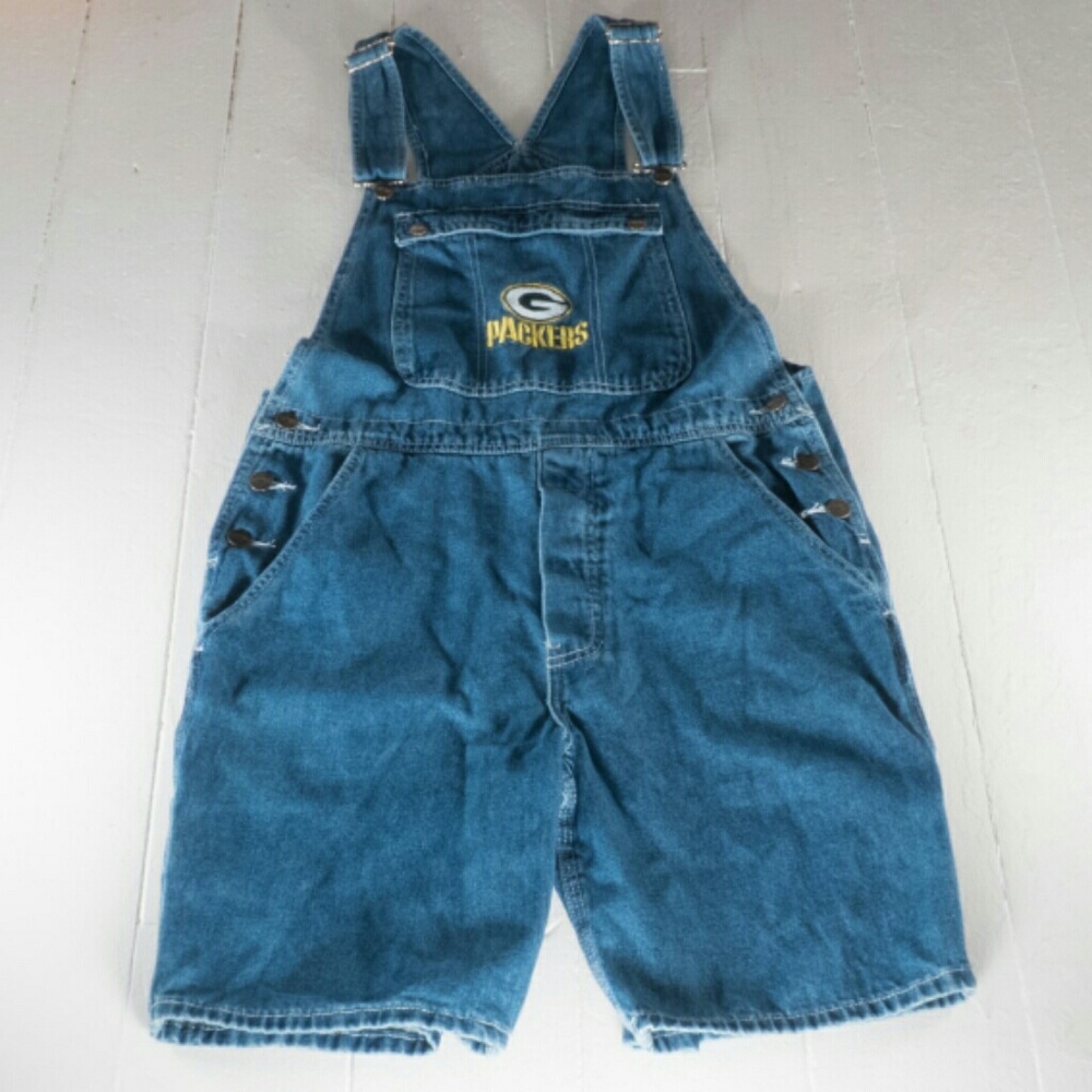 Green Bay Packers Jean Overalls Size Medium