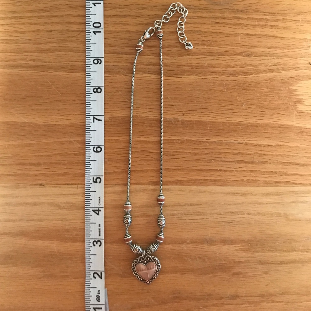 Brighton Pink Leather Heart with Croc Emboss