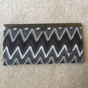 Black grey white wallet
