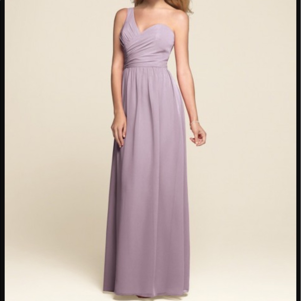 Alfred Angelo champagne bridesmaid gown