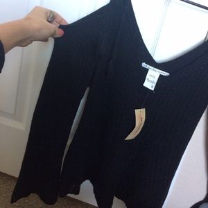American Rag Ribbed Cold Shoulder sweater