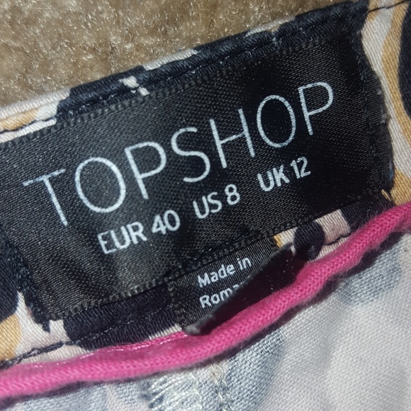 Top shop Midrise Cheetah print Slacks - Picture 2 of 2