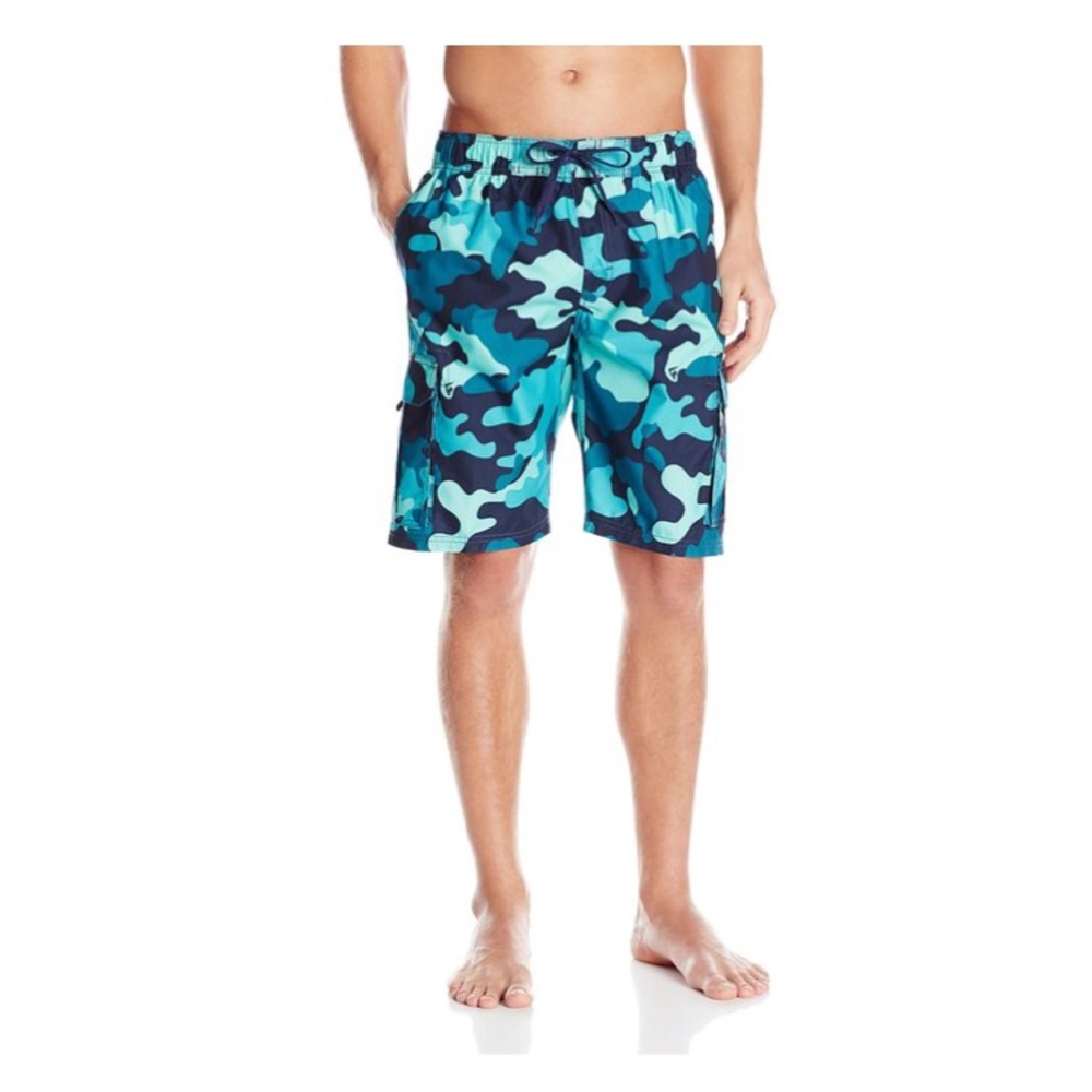 Green Men's Camo Swimming Shorts