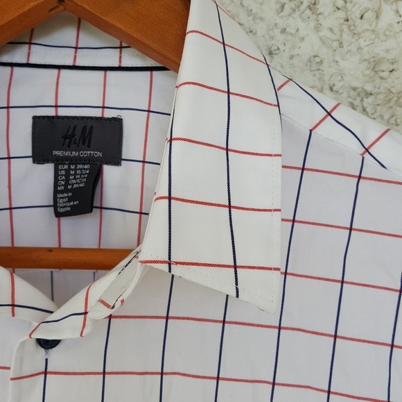 H&M Other - H&M navy and red stripe dress shirt