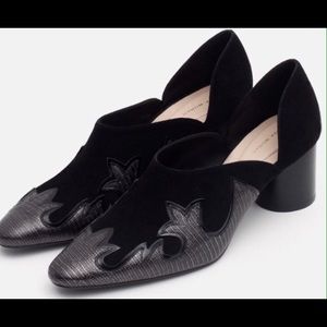 Zara cowboy heeled shoes size 37/ US 7.