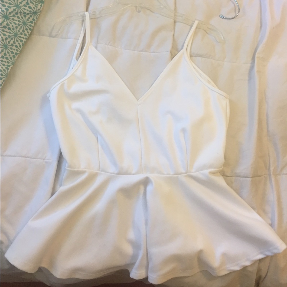 Low back peplum top