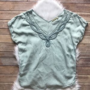 Anthro Braided Chambray Top by Holding Horses Anthro Braided Chambray Top by Holding Horses