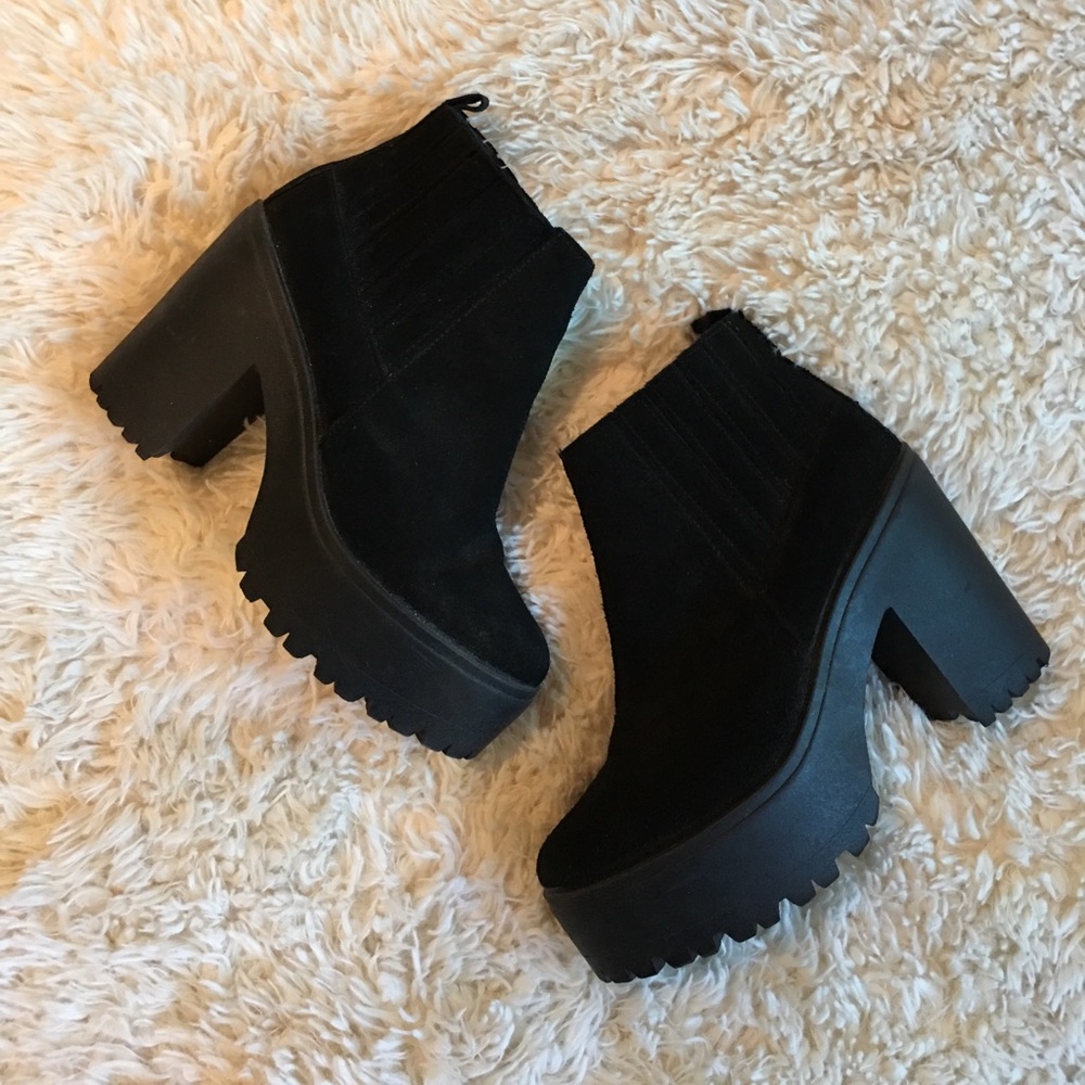 Topshop Black Heeled Boots