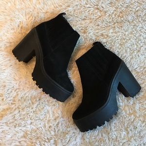 Topshop Black Heeled Boots