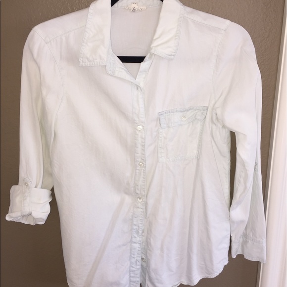 Joie soft bleached indigo button up shirt XS - Picture 2 of 3
