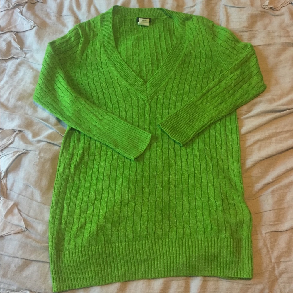 XS Green J.Crew Sweater