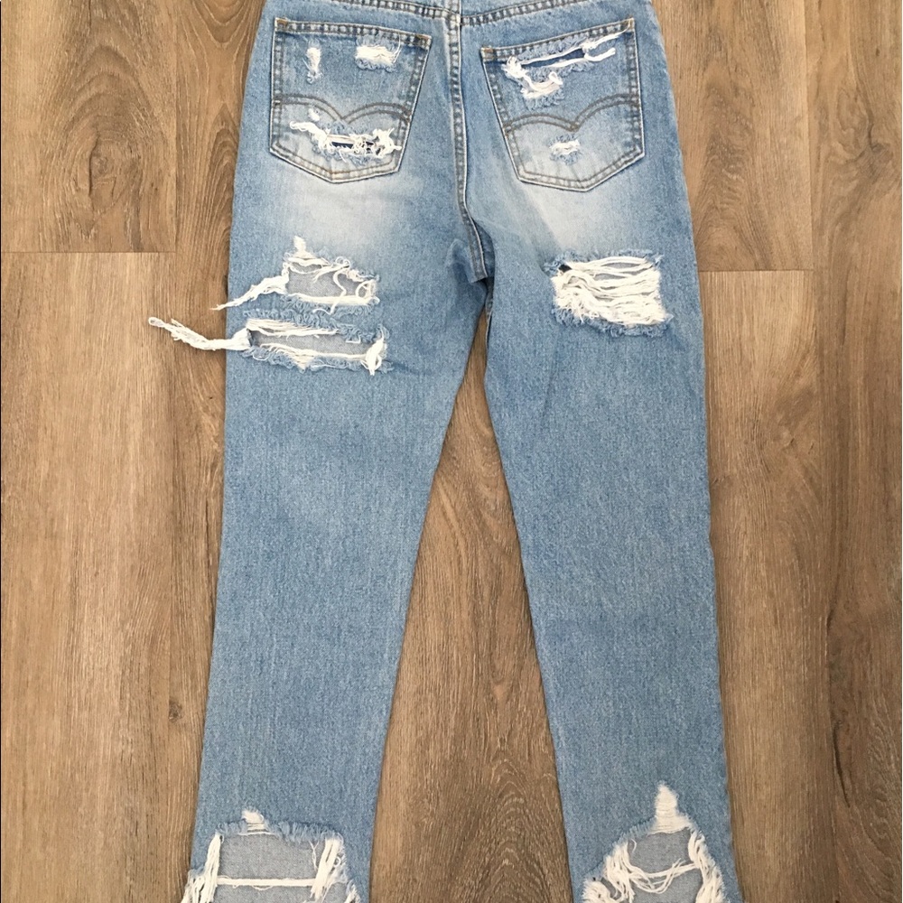 Destroyed denim
