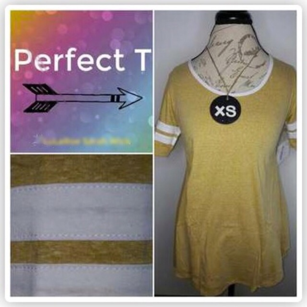 LLR XS Perfect T Heathered Yellow Solid Fits 4-10