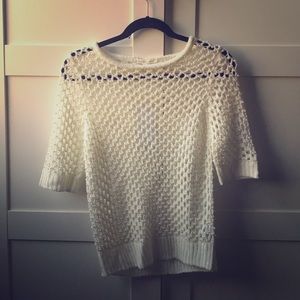 White Sheer Sweater