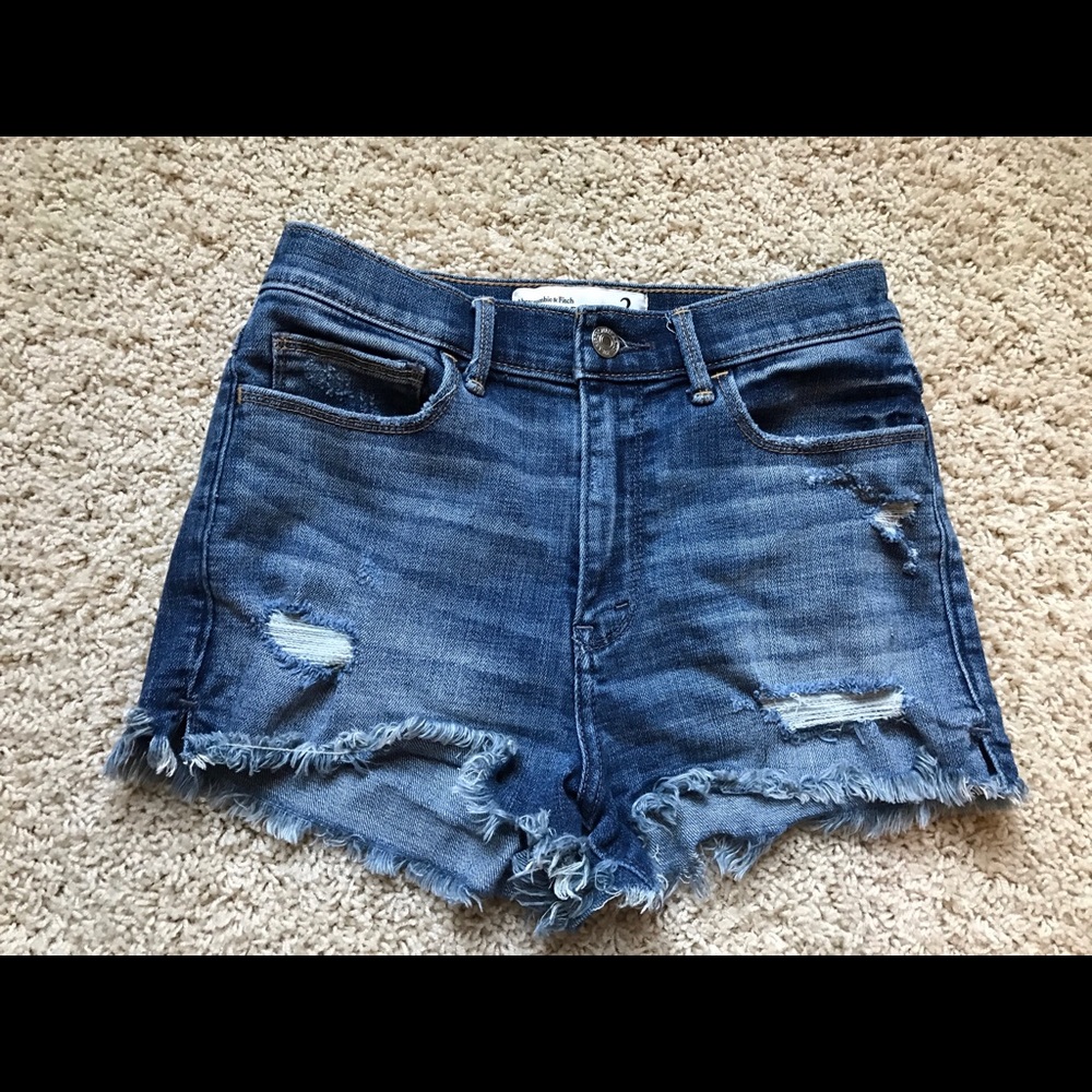 Abercrombie high-rise short shorts