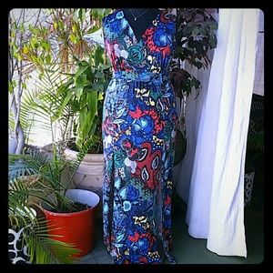 Plus Size Multi-Color Maxi Dress