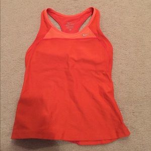 Orange Nike dri-fit workout tank