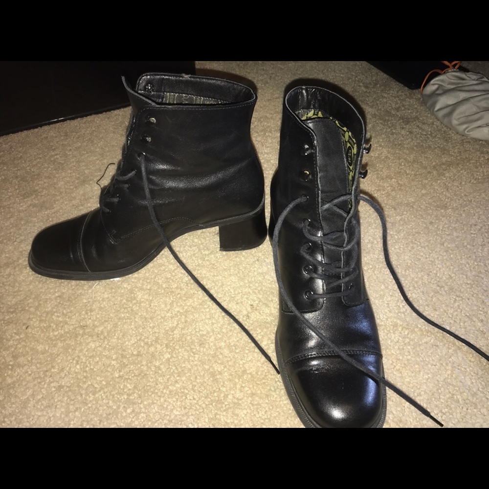Leather boots